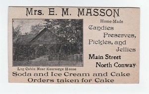 Rare Advertising Trade Card Masson Candies Kearsarge House