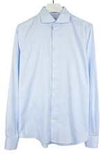 Suitsupply Try On Slim Fit Formal Shirt Mens 41L/16L Blue Button Up Cutaway