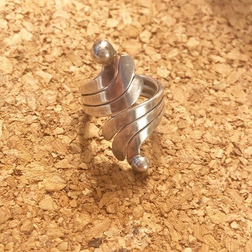 Vintage Sterling Silver 925 Triple Swirl Wrap Ring
