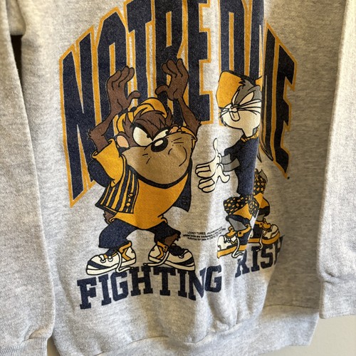 VTG Notre Dame Fighting Irish Crew Neck Looney Tunes Crew Neck - YTH Size Large - Picture 2 of 9
