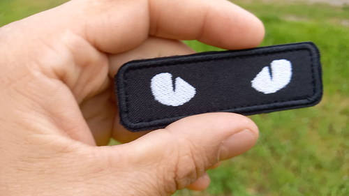 Patch Ukrainian cat eyes patch Military cats Original military Chevron 8 cm * 2. - Video 1 of 1