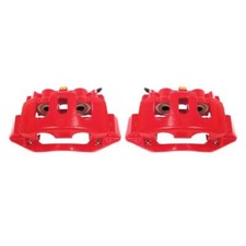 Power Stop 11-19 Chevrolet Silverado 2500 HD Rear Red Calipers w/Brackets - Pai