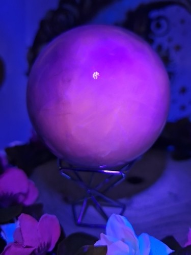 Stunning Big UV reactive Afghanite Crystal Sphere 80mm 729g & Holder - Must See! - 第 15/18 張圖片