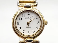 Carriage By Timex Indiglo Womens Watch New Battery Two-Tone White Dial 24mm