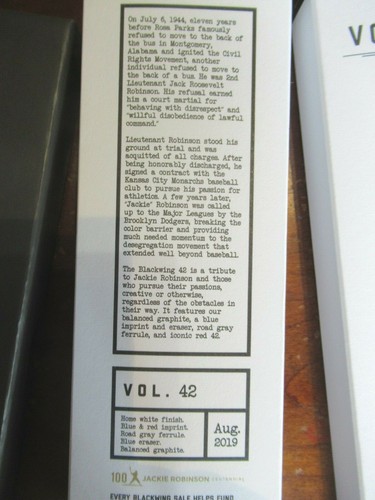SET 2 NEW PALOMINO BLACKWING Pencil Volumes 42 Jackie Robinson Limited Edition - Bild 3 von 3