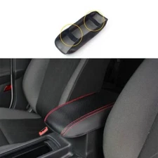 Central Console Leather Armrest Box Cover Carbon Fiber For Ford Focus 2015-2018