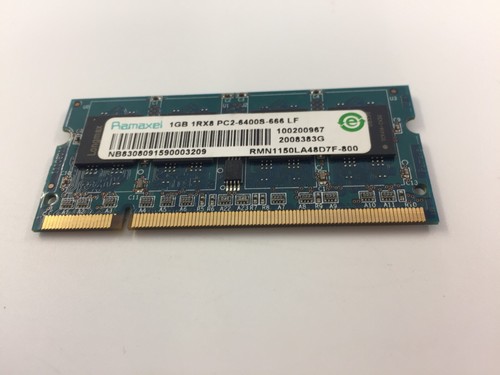 HP G60 RAM Memory 1GB DDR2 485032-005 PC2-6400S-666 Ramaxel RMN1150LA48D7F-800 - Picture 3 of 8