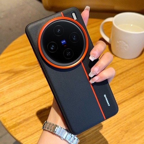 For ViVO X100s Pro, Phone Case Luxury Fashion Hybrid Armor Leather Shell Cover - 第 9/19 張圖片