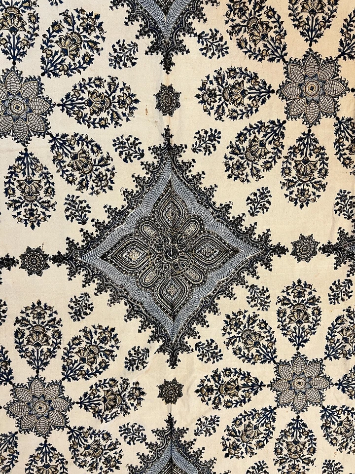 De Colección Persia Algodón Azul Paisley Tinta Tela Hippie Tapiz Tirar Colgante de Pared Foto 3 de 4