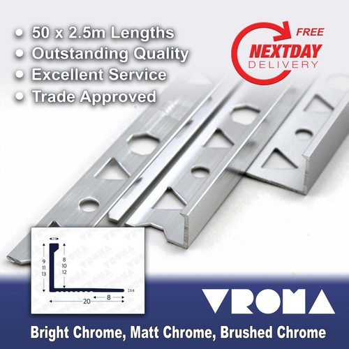TILE TRIM X50 HEAVY DUTY 2.44 METERS- L SHAPE - ALUMINIUM- Bright- Brushed-Matt - 第 1/11 張圖片