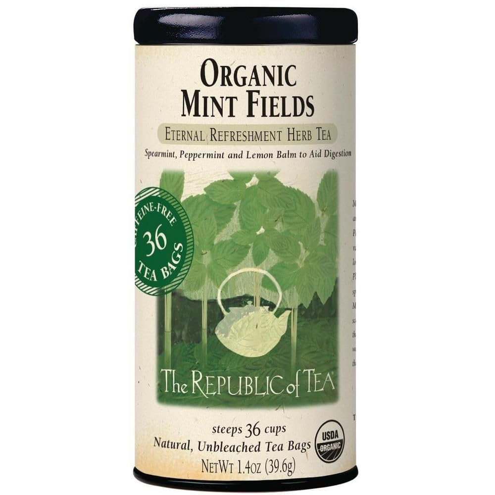 The Republic of Tea - Органический травяной чай Mint Fields, 36 пакетиков, без кофеина