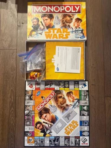 Monopoly Star Wars Han Solo Board Game A Star Wars Story Edition 2017 COMPLETE