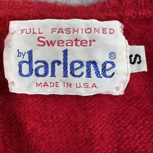 ANGELON BY DARLENE Vintage Angora Rabbit Fur Sweater Size Small Made In USA 50s - Picture 3 of 7