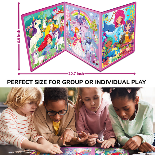 QUOKKA 36 Pieces Magnetic Travel Puzzles for Toddlers 3-5 | Unicorns & Mermaids - Picture 3 of 14