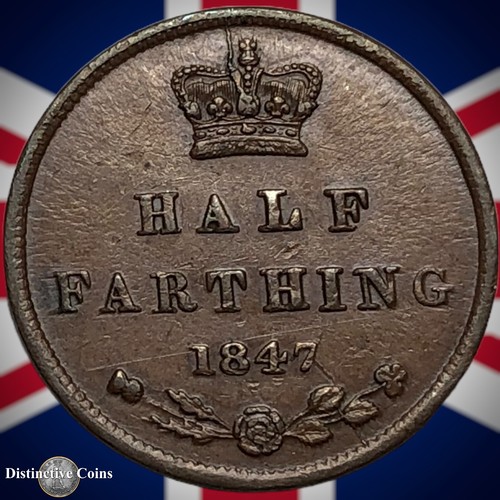 Great Britain 1847 Half Farthing 1/2 Penny GB3135 - Picture 2 of 2