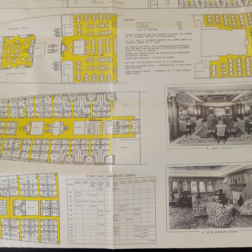SS Strathnaver P.&O. S. N. Co. One Class Deck Plan Brochure Fold Out Poster 1960 - Picture 10 of 13
