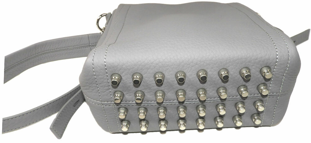 Alexander Wang Bag Mini Darcy Shoulder Grey Tumble Leather