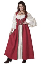 Brand New Medieval Overdress Renaissance Adult Costume Red 