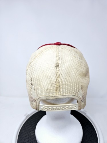 Vintage 1980s Red Jonsered Chainsaws K-PRODUCTS Snapback Trucker Hat RARE - Picture 3 of 6