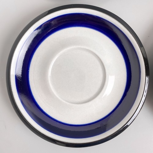 (8) ARABIA Martsila Finland Stoneware Saucers Blue Stripe 6 1/4 in - Set Of 8 - Picture 9 of 20