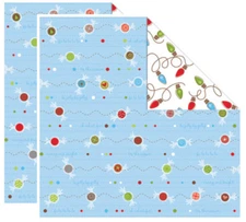 Creative Imaginations 12" x 12"  Scrapbook Paper HOLIDAY LIGHTS MERRY BRIGHT