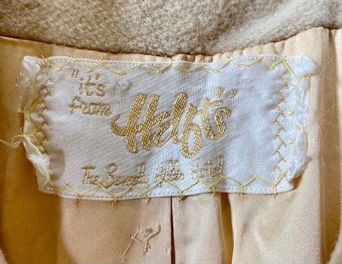 Vintage Helfts Cashmere Cream Beverly Hills Hotel Coat Jacket Hollywood Glam - Picture 9 of 14