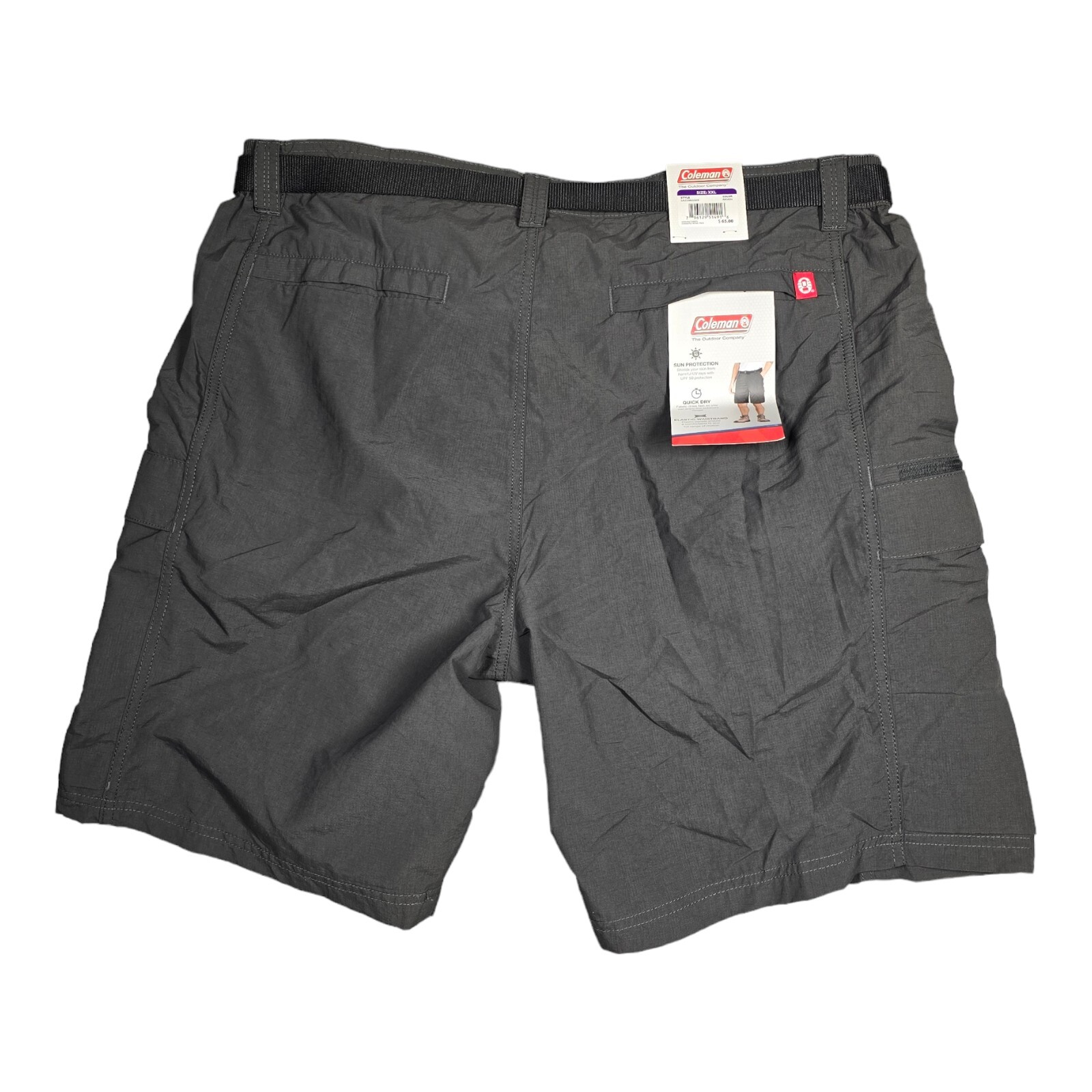 Coleman Men's Hiking Cargo Shorts with Belt Size XXL 44 46 Green