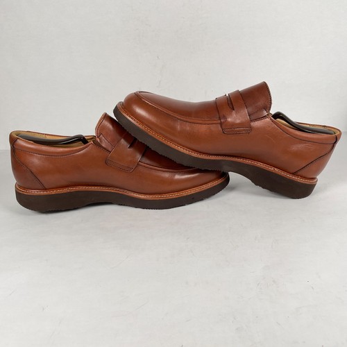 Samuel Hubbard Penny Loafers Mens Size 9 W Tan Brown Leather Slip On Shoes - Picture 7 of 10