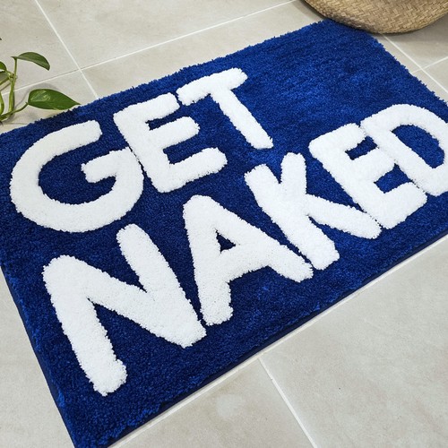 Get Naked Bath Mat Blue - Cute Bathroom Rugs Cute Bath Mat Apartment Decor Fu... - Picture 6 of 7