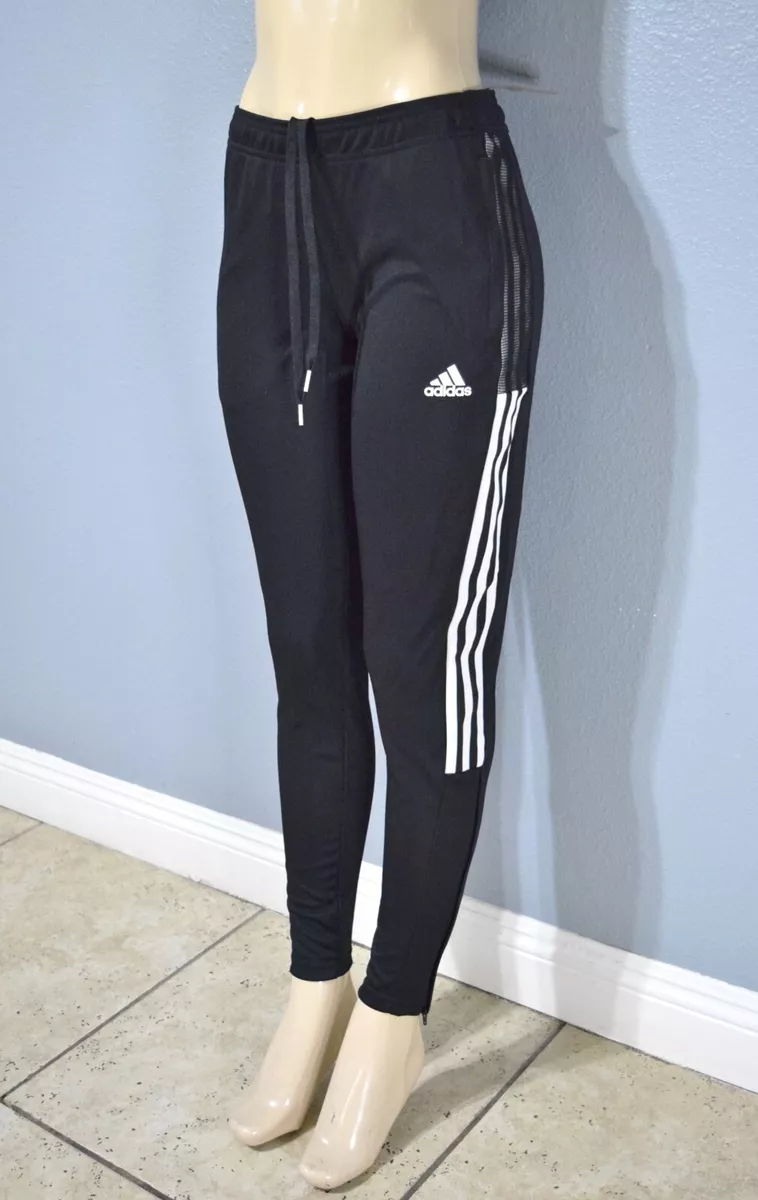 ADIDAS WOMEN’S TIRO TRACK POLYESTER PANTS - BLACK COLOR SIZE MEDIUM