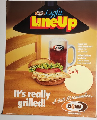 A&W RESTAURANT ROOT BEER POSTER DRIVE IN CRUISE NIGHT CARS MUSCLE BURGER 1980 - Bild 73 von 125