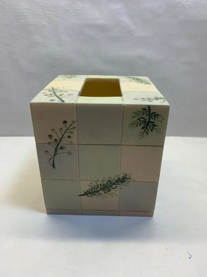 croscill rainer baño pañuelo caja cubierta hoja impresión Foto 2 de 4