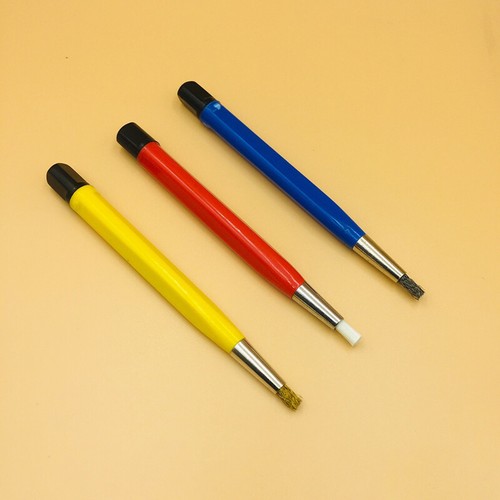 3Pack Copper Steel Scratch Brush Pen Watch Repairing Rust Removal Tools - Afbeelding 3 van 7