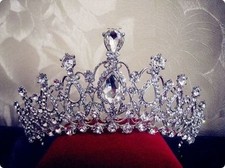 Beauty Pageant Queen Rhinestone Bridal Wedding Prom Tiara Comb Crown NEW