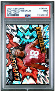 2024 Panini Absolute - Explosive Marvin Harrison Jr. #EXMHJ PSA 9 (RC)