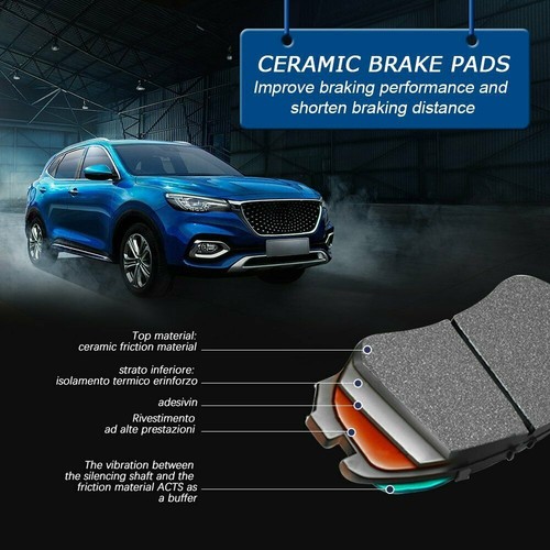 Front & Rear Ceramic Brake Pads For Ram 2500 3500 2018 2017 2016 2015 2014-2007 - Picture 4 of 6