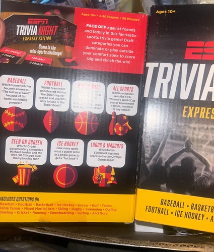 NEW- Funko Games ESPN Trivia Night Express Edition/ Trivia Game For 2-10 Players - Picture 2 of 2