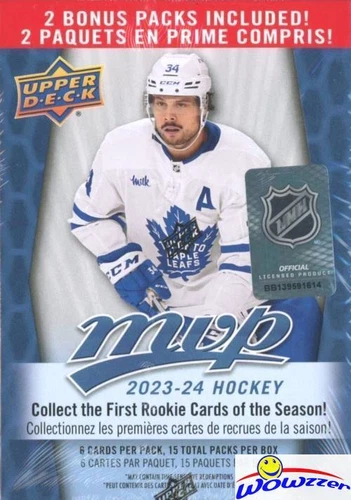 2023/24 Upper Deck MVP Hockey HUGE EXCLUSIVE 15 Pack Factory Sealed Blaster Box 