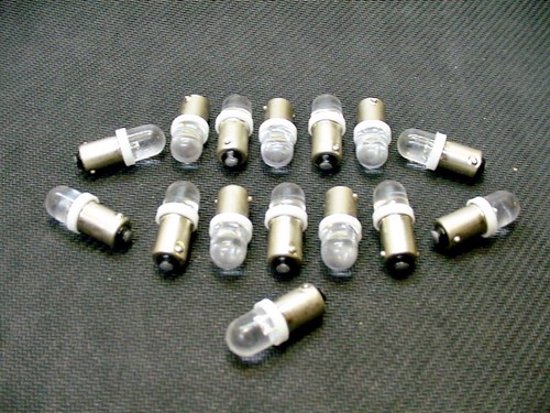 15 BRIGHT White LED Instrument Panel Dashboard Domes Lights Bulbs BA9S 1895 Ford - Picture 8 of 10