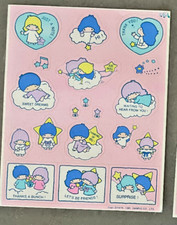 Vintage Rare Sanrio Little Twin Stars Mascot Stickers - 1981 Made in Japan