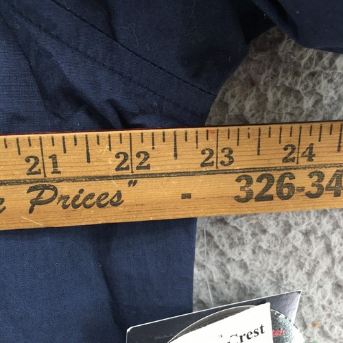 Pacific Crest Shirt Mens M Navy Blue Claw Button Down Short Sleeve Casual NEW - Picture 6 of 14