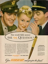 1944 Army Navy Tool Eversharp Office Pen 40s Vintage Print Ad Write Writing 64