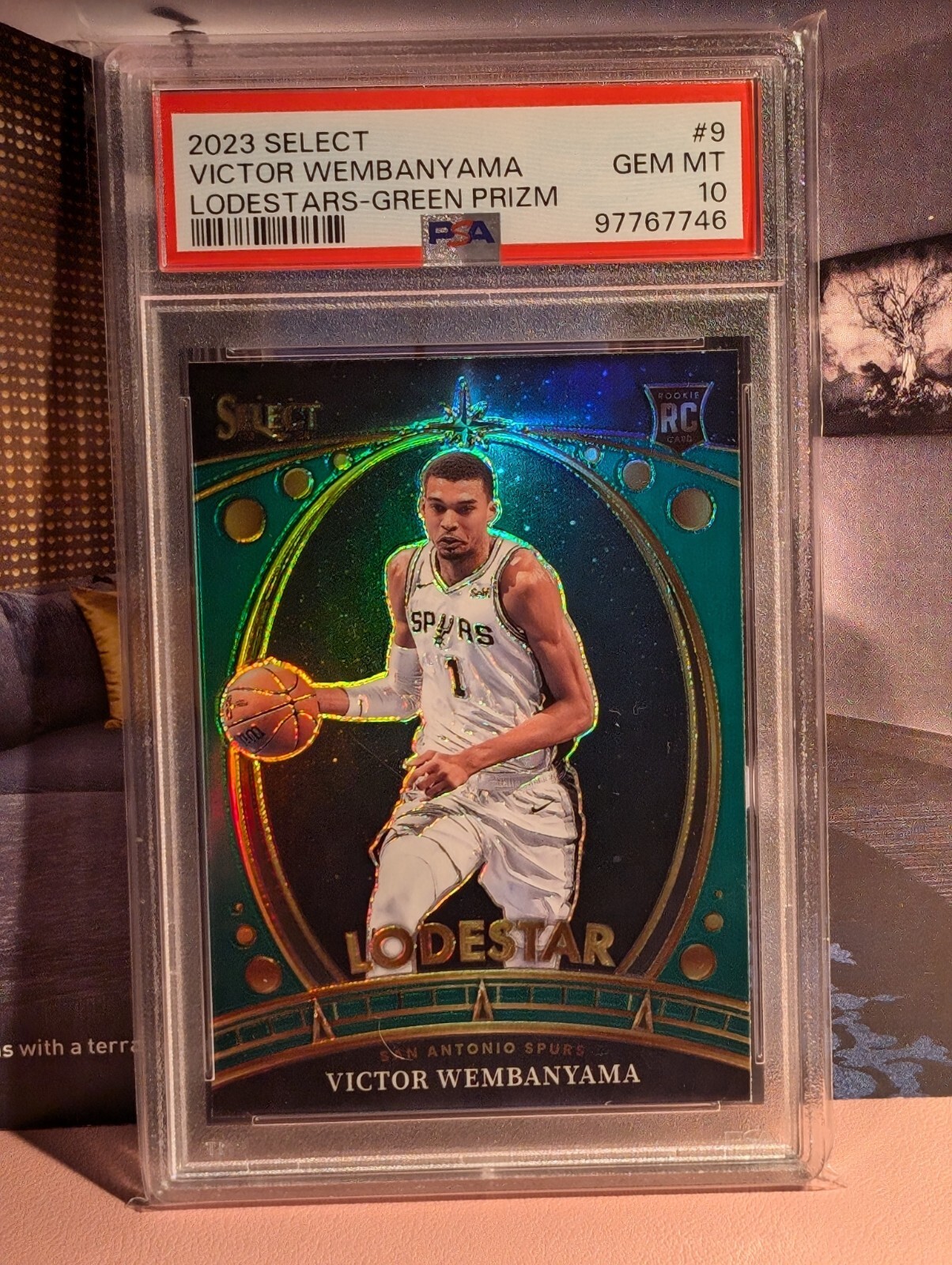 2023 PANINI SELECT LODESTARS VICTOR WEMBANYAMA GREEN PRIZM PSA 10 Gem Mint 💎💎