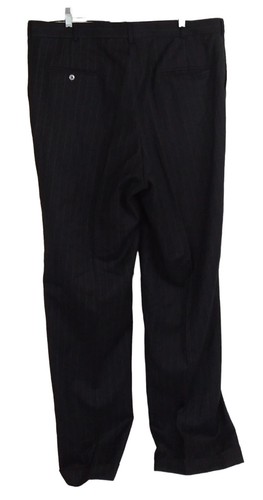 Vintage Botany 500 USA 2 Piece Charcoal Gray Pinstripe Flannel Suit 46XL 40X34.5 - Picture 10 of 14