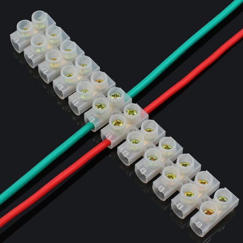 6X Barrier Screw Terminal Block Wire Dual Connector Strips 12 Position 3/6/10A - Picture 6 of 11