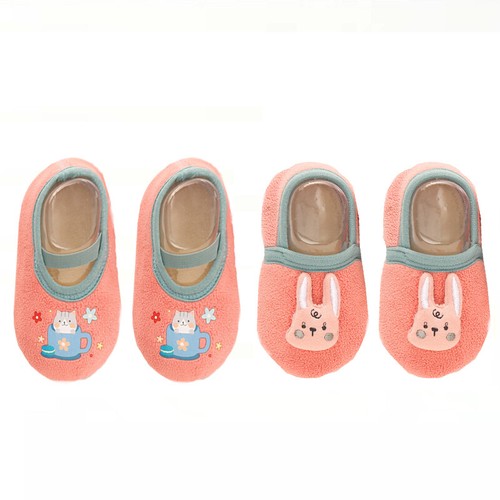 Girls Baby Boys Toddler Slippers Cotton Socks Soft Sole Shoes Anti-Slip Size UK - Picture 15 of 22