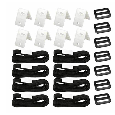 #ad 24PCS Solar Cover Reel Attachment Kit Straps Blanket for In Ground Swimming Pool