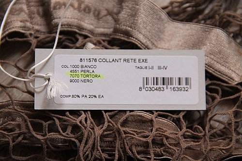Rete Exe Tights Taupe High-End Pierre Mantoux Size 3 - Picture 3 of 3