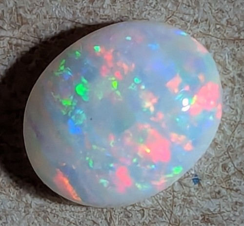 0,65ct Light Opal Red Multicolor Oval Coober Pedy! - Bild 7 von 12