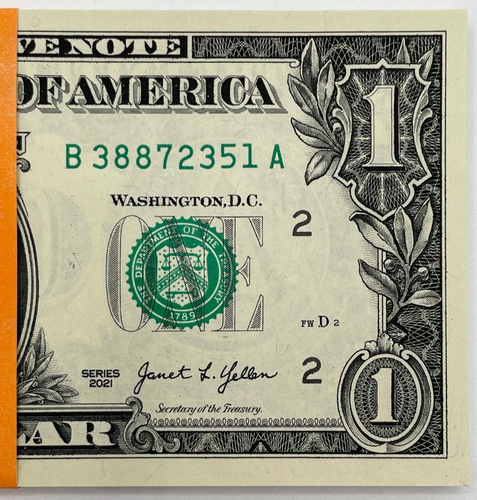 NEW Uncirculated ONE Dollar Bills Series 2021 $1 Sequential Bank Notes Lot of 50 - Picture 15 of 19